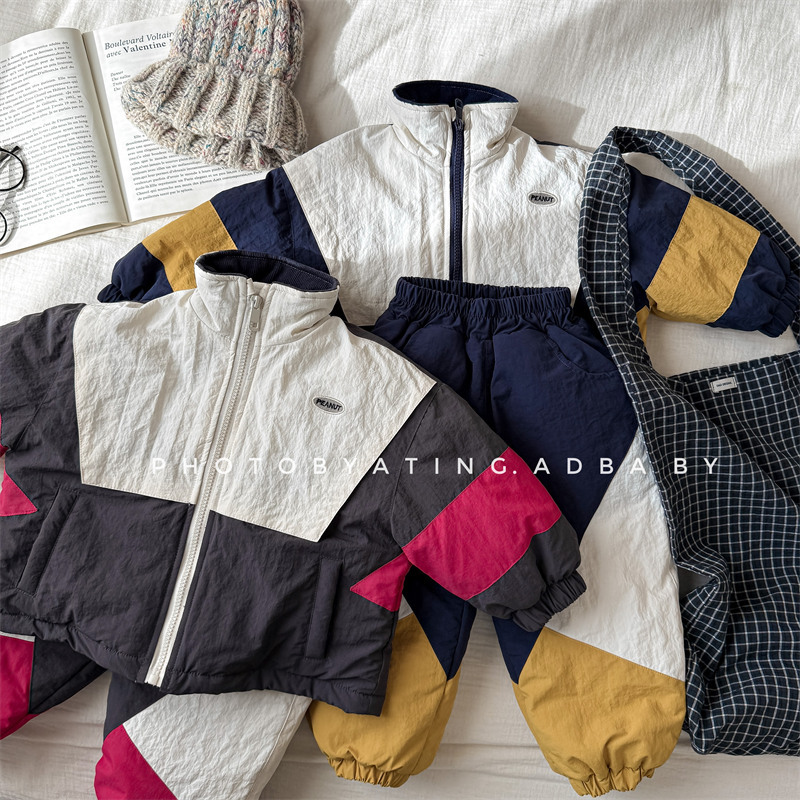 Toddler Boy Winter Fleece Jacket - Zimowy zestaw ubrań dla dzieci w