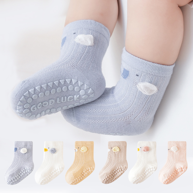 Unisex Baby Socks Non Slip - 3-parowe skarpetki podłogowe dla niemowląt z