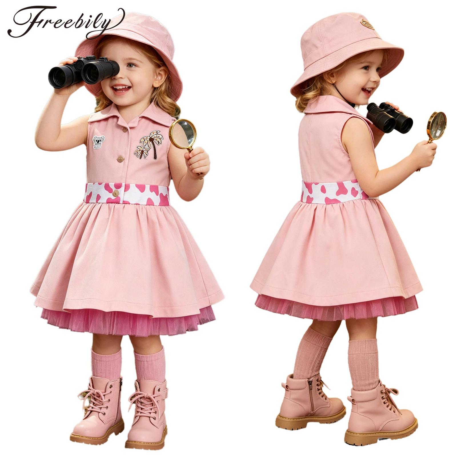 Toddler Girl Tulle Party Dress - Strój Zookeepera dla Niemowląt Dziewczynek, Bez
