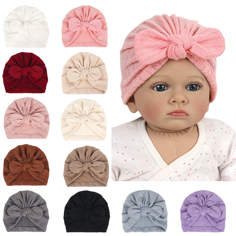 Infant Beanie Hat With Ears - Nowa Czapka Niemowlęca z Nadrukiem Pszenicy