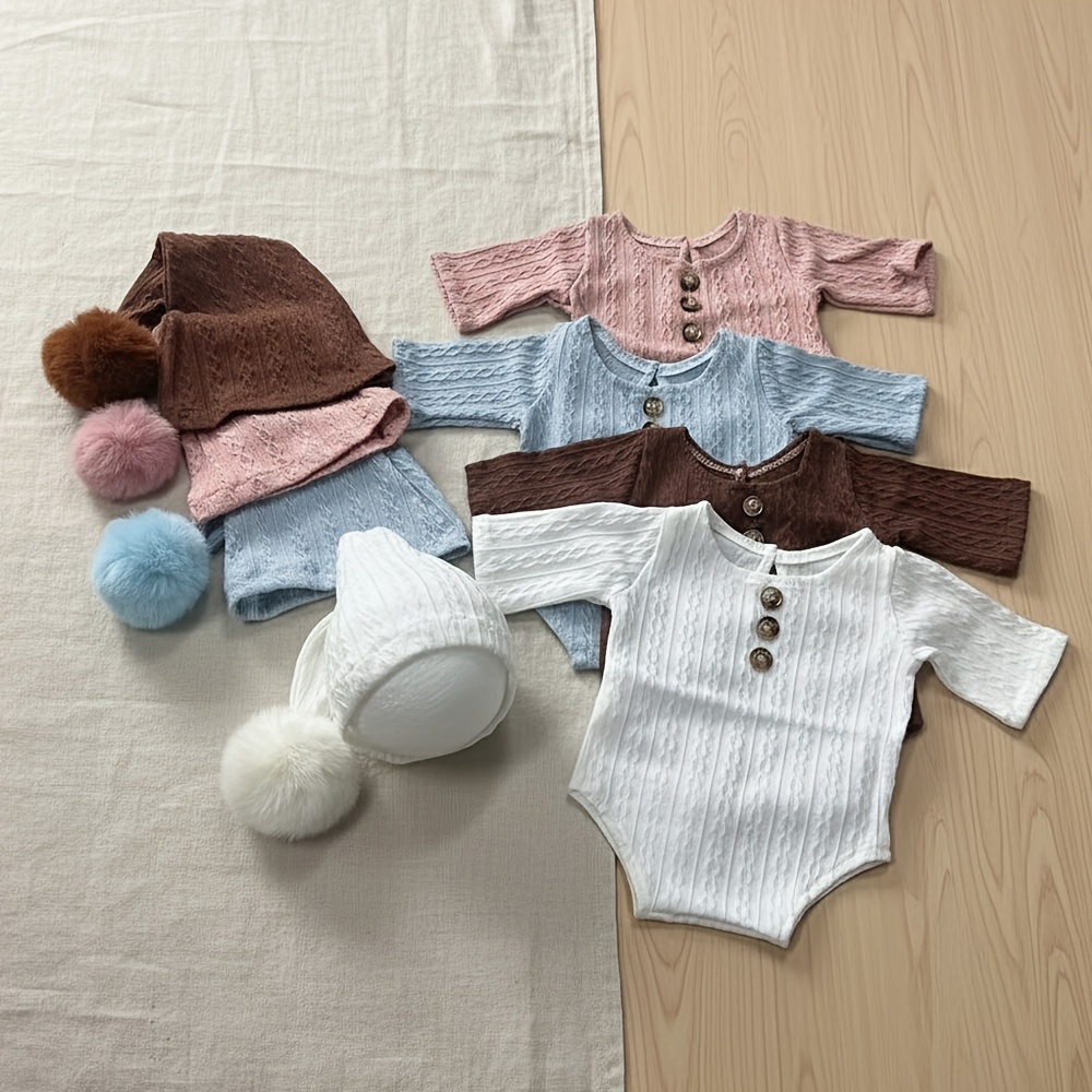 Infant Photography Props Outfit - Rekwizyty do sesji noworodkowej: pajacyk z