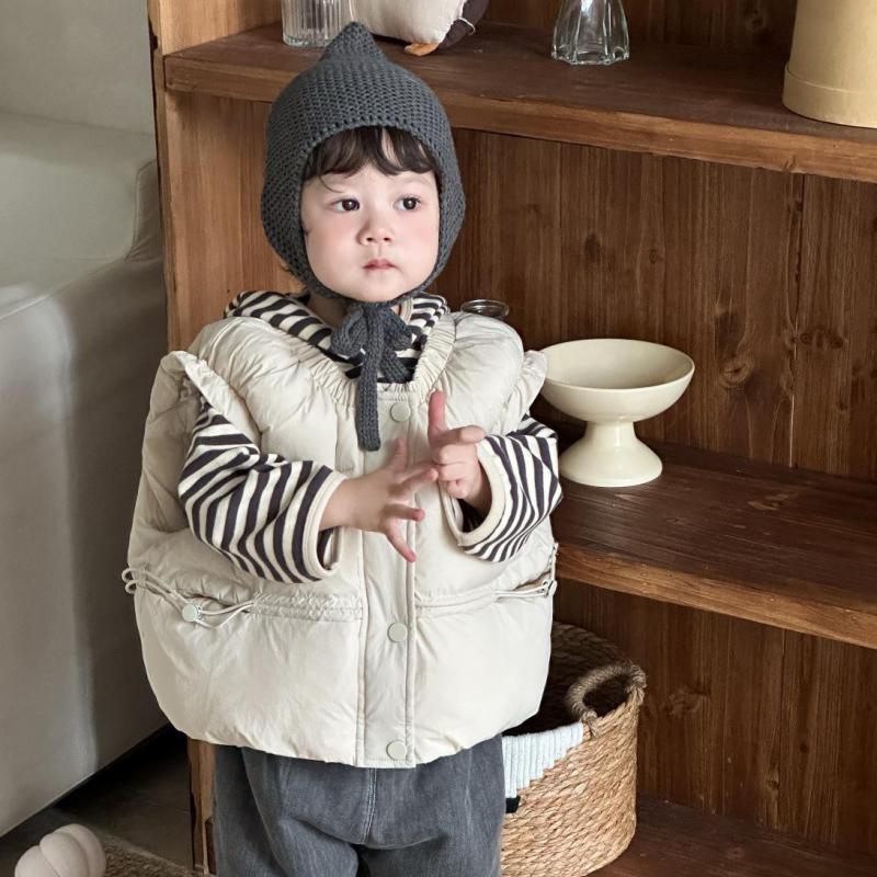 Toddler Boy Winter Fleece Jacket - Dziewczęca ciepła kamizelka, chłopięca codzienna kamizelka
