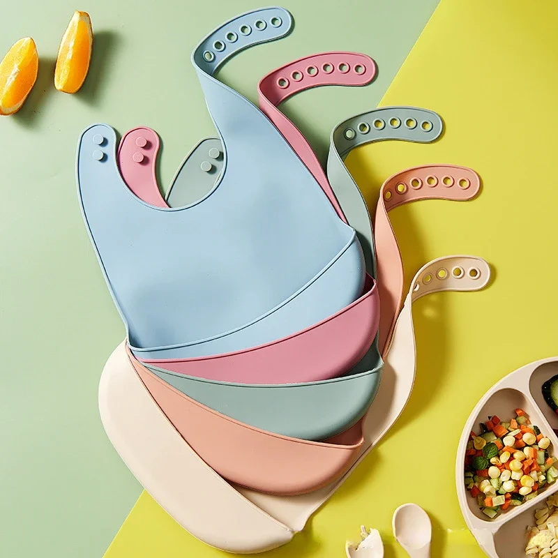 Waterproof Baby Bibs Silicone - 1 SZT. Silikonowy Śliniak Dziecięcy Wodoodporny