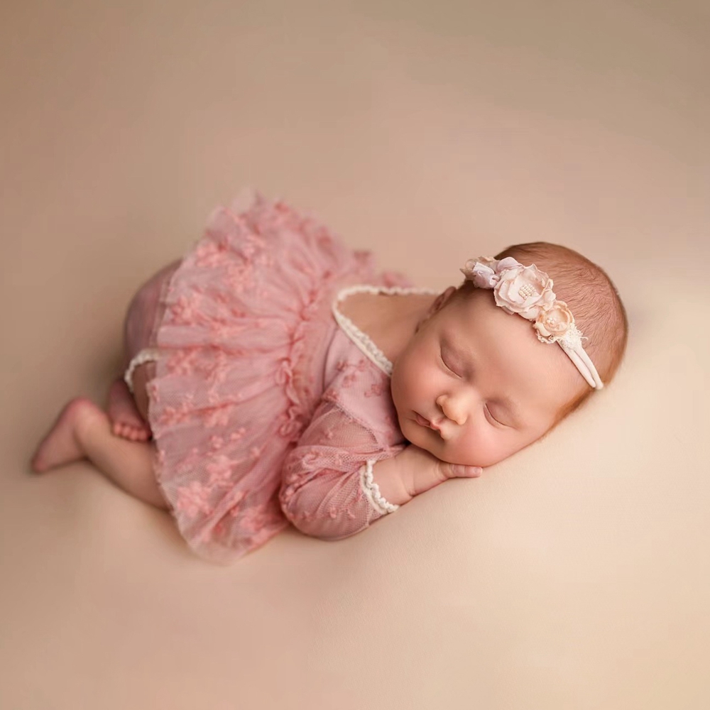 Newborn Baby Girl Romper Floral - Sukienka Tutu dla Niemowląt Dziewczęca Różowa