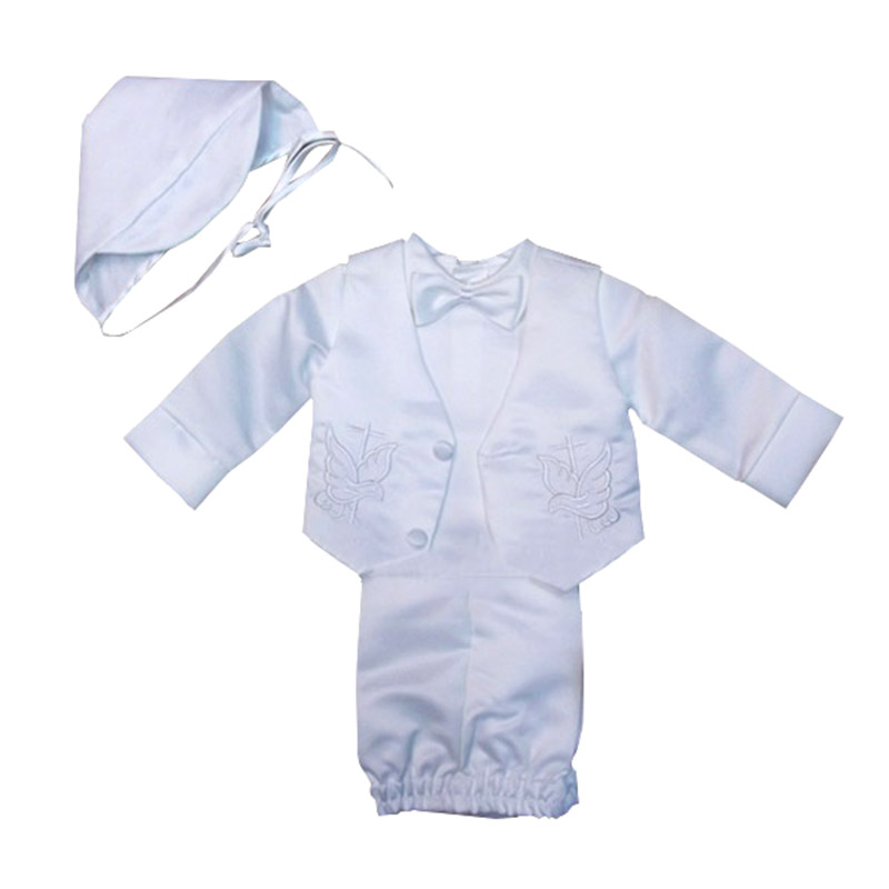 Baby Boy Suit Set Baptism - Ubrania do chrztu Niemowlęta Chłopcy Białe