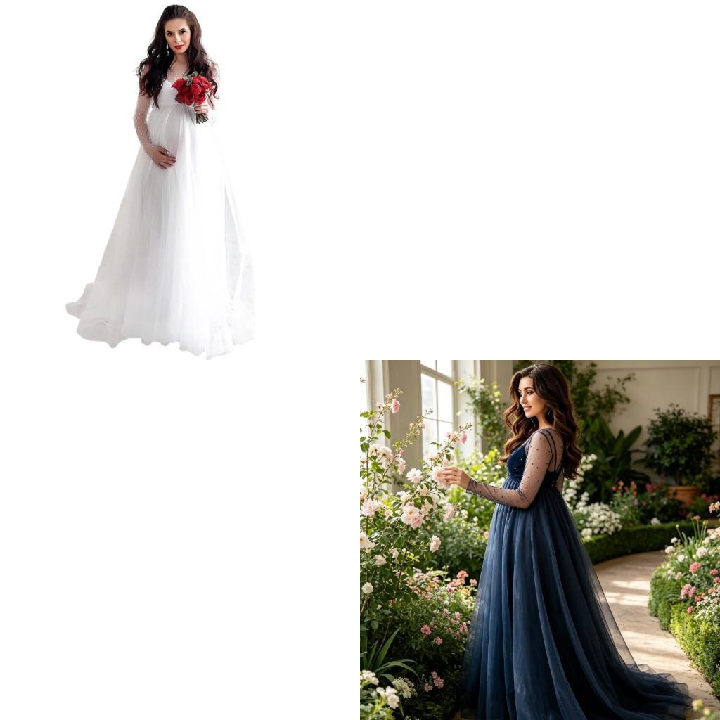 Maternity Wear - Stylowa sukienka ciążowa XXFE z siatkową
