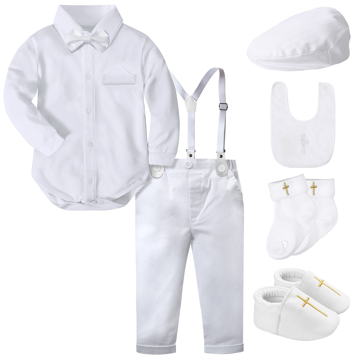 Baby Boy Suit Set Baptism - Strój do chrztu niemowlęcia chłopięcy kombinezon
