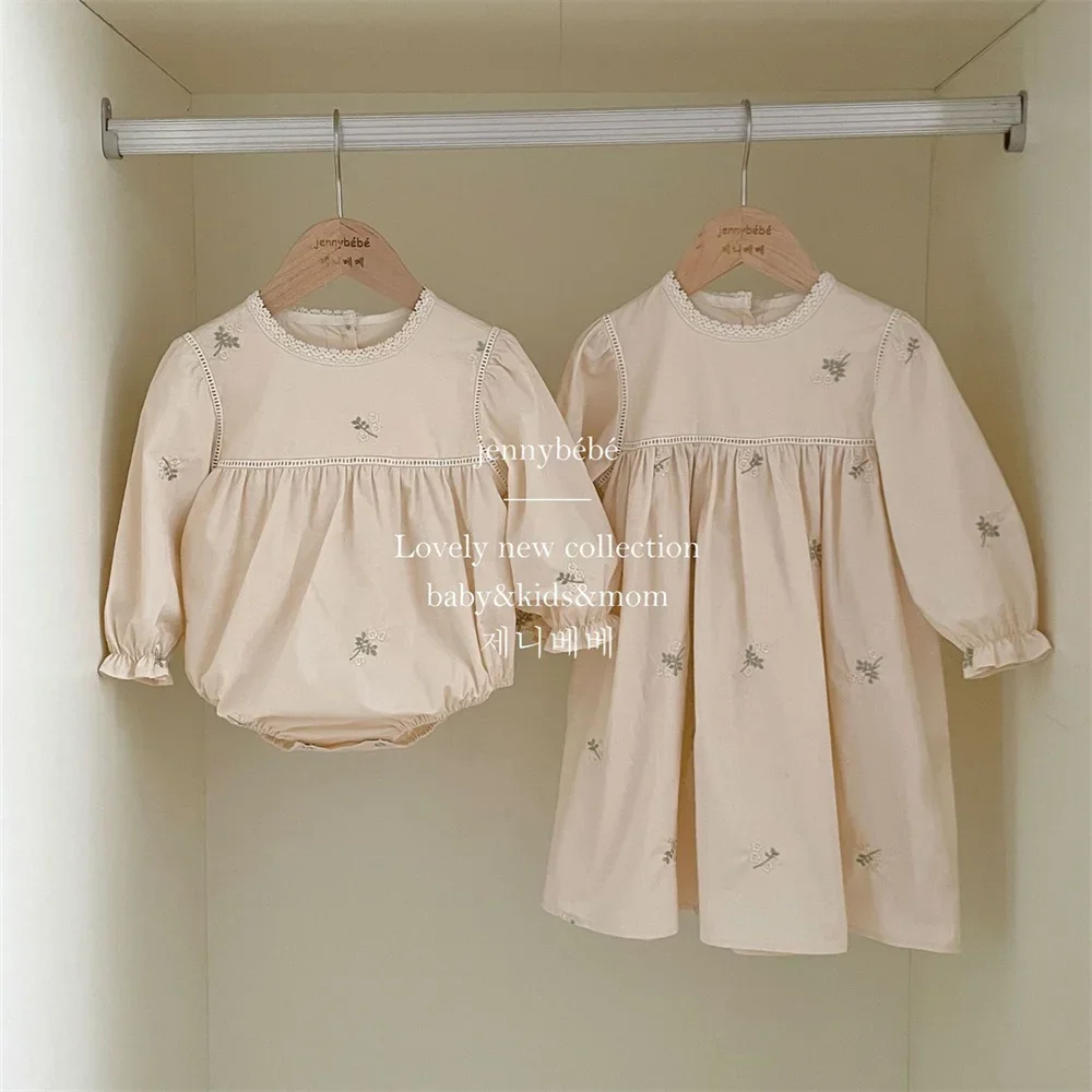 Dziewczynek haftowany kwiatowy – Newborn Baby Girl Romper Floral recenzja i cena