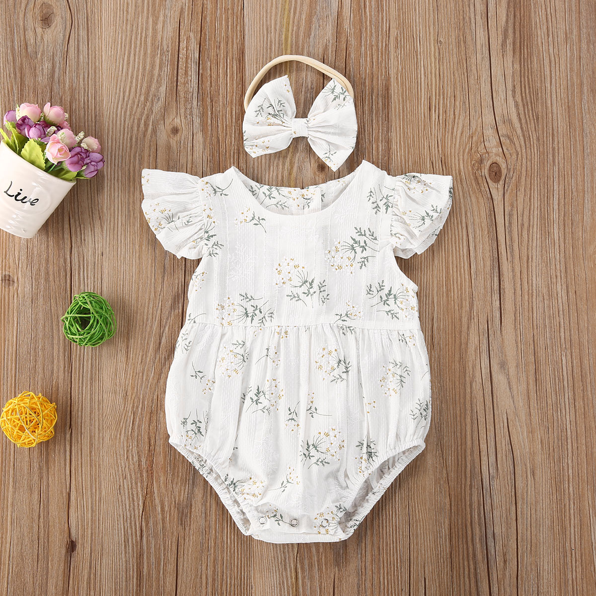 Noworodek dziewczynek Romper b – Newborn Baby Girl Romper Floral recenzja i cena