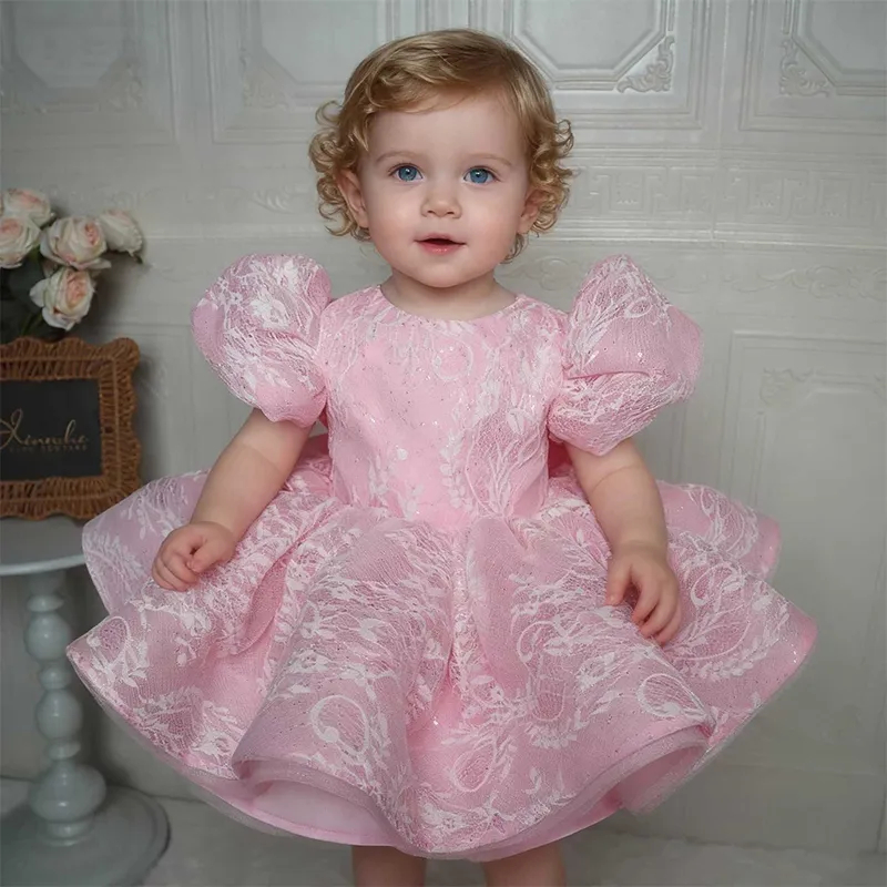 Elegancka Różowa Sukienka dla  – Toddler Girl Tulle Party Dress recenzja i cena