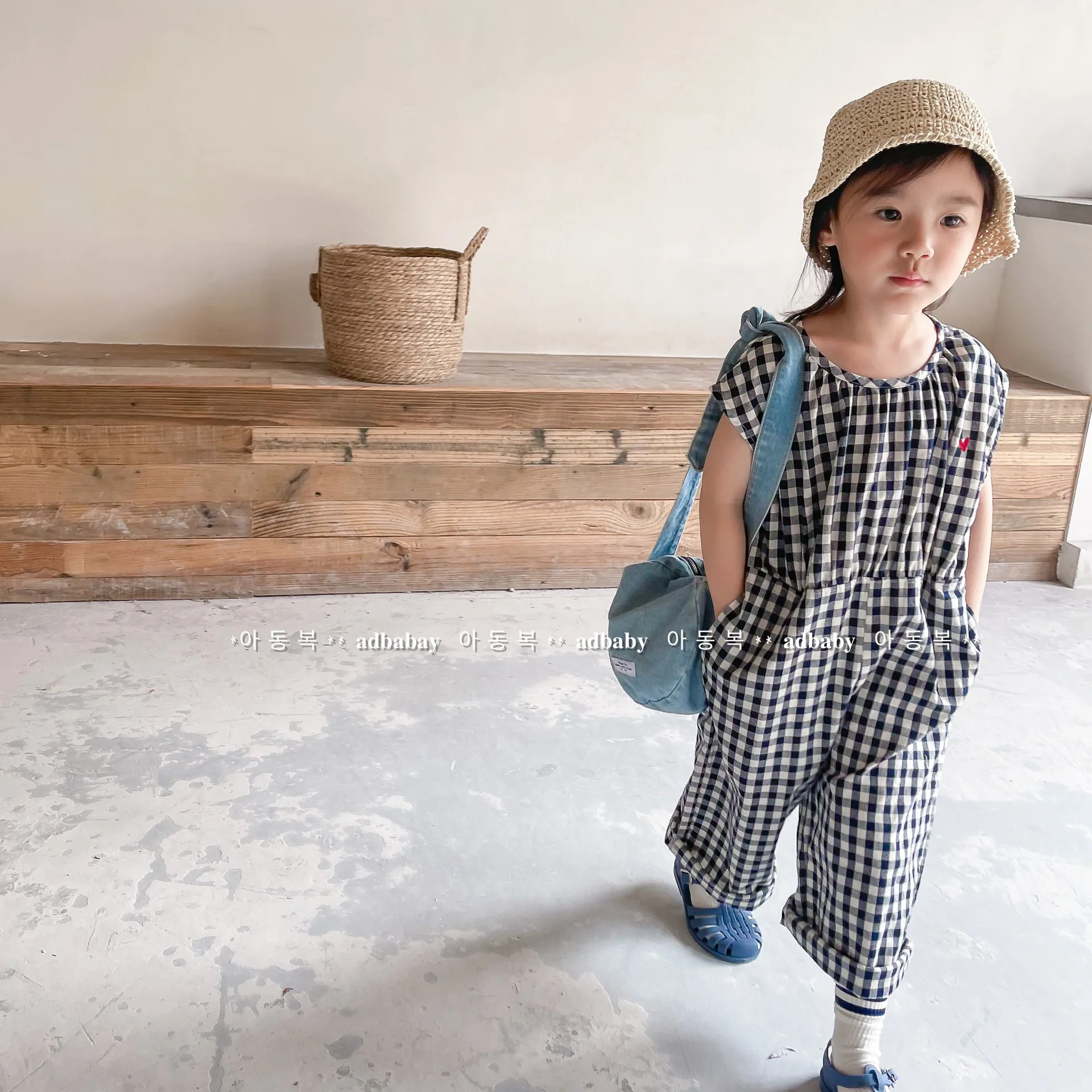 Dziewczynek kombinezony w krat – Baby Summer Linen Sleeveless Jumpsuit recenzja i cena
