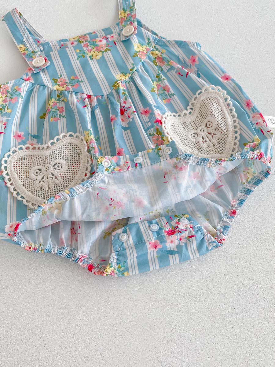 2 szt. Ubrania dla noworodków  – Newborn Baby Girl Romper Floral recenzja i cena