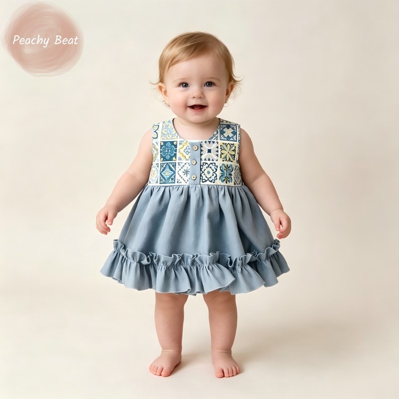 Modny zestaw ubranek dla nowor – Baby Summer Linen Sleeveless Jumpsuit recenzja i cena