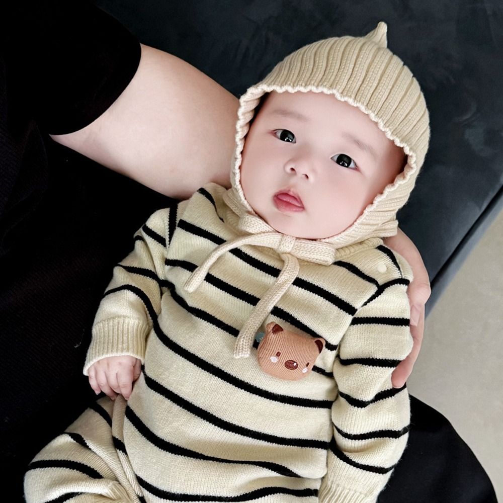 Urocza, jednokolorowa czapka d – Infant Beanie Hat With Ears recenzja i cena