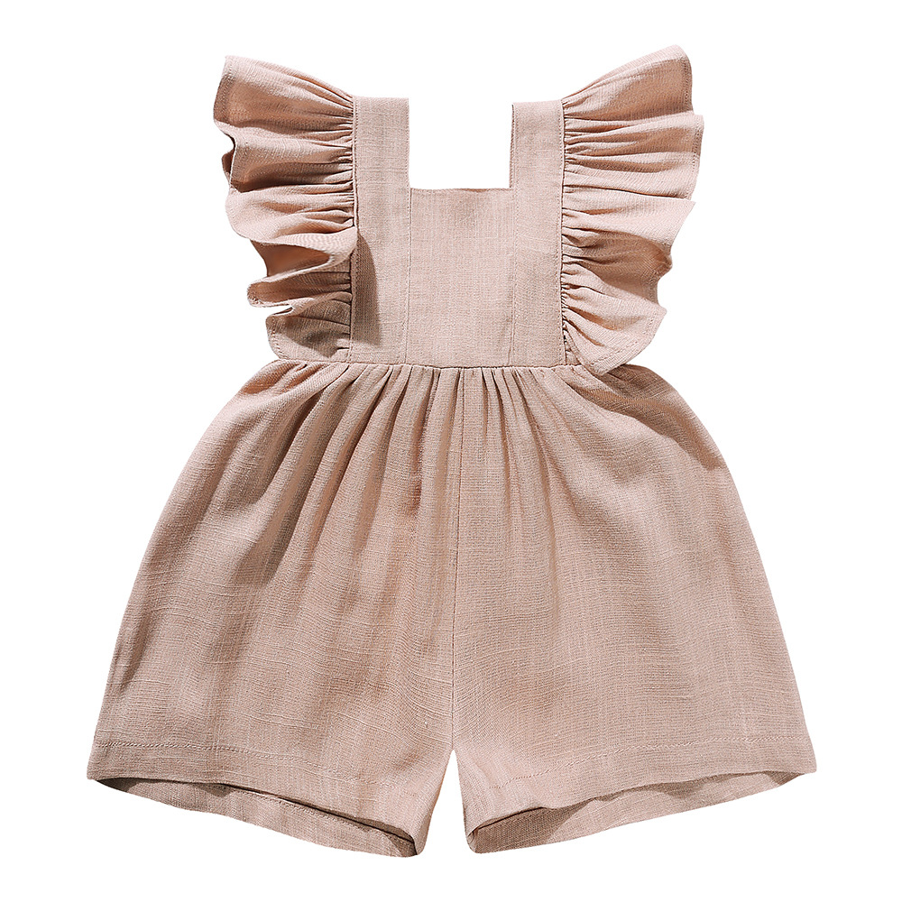 Letnie ubranka dla niemowląt u – Baby Summer Linen Sleeveless Jumpsuit recenzja i cena