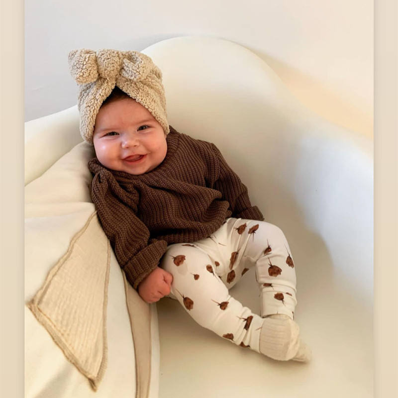 Uroczy turban dla noworodka z  – Infant Beanie Hat With Ears recenzja i cena