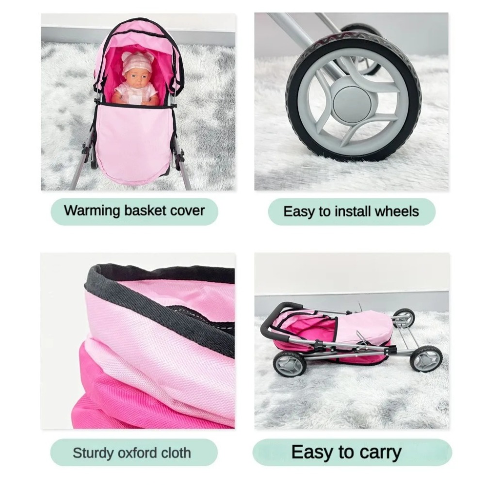 Wózek dla lalek dla dzieci, sk – Lightweight Foldable Baby Stroller Compact recenzja i cena